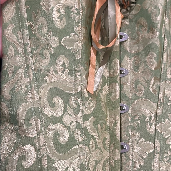 Lace Up Corset Top with ribbing - Picture 3 of 5